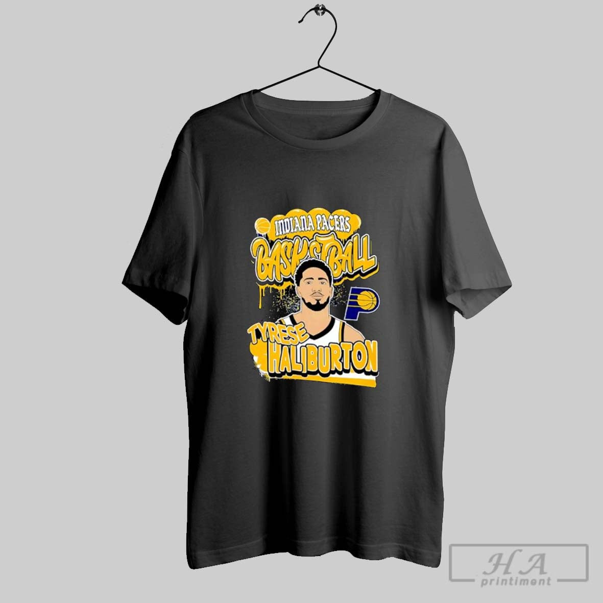 Official Indiana Pacers Basketball Tyrese Haliburton Portrait Posters Black T-Shirts, Hoodie, Sweatshirt - T-Shirt, Sweatshirt, Hoodie