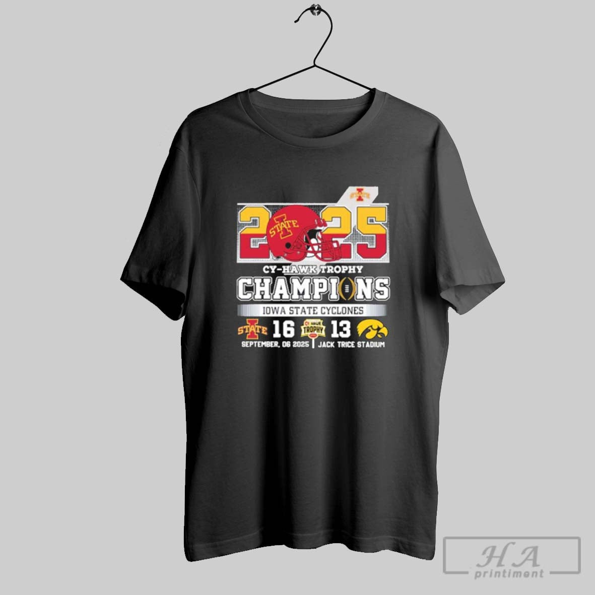 Official Iowa State Cyclones 2025 Cy Hawk Trophy Champions 16 13 Iowa T-Shirts, Hoodie, Sweatshirt - T-Shirt, Sweatshirt, Hoodie