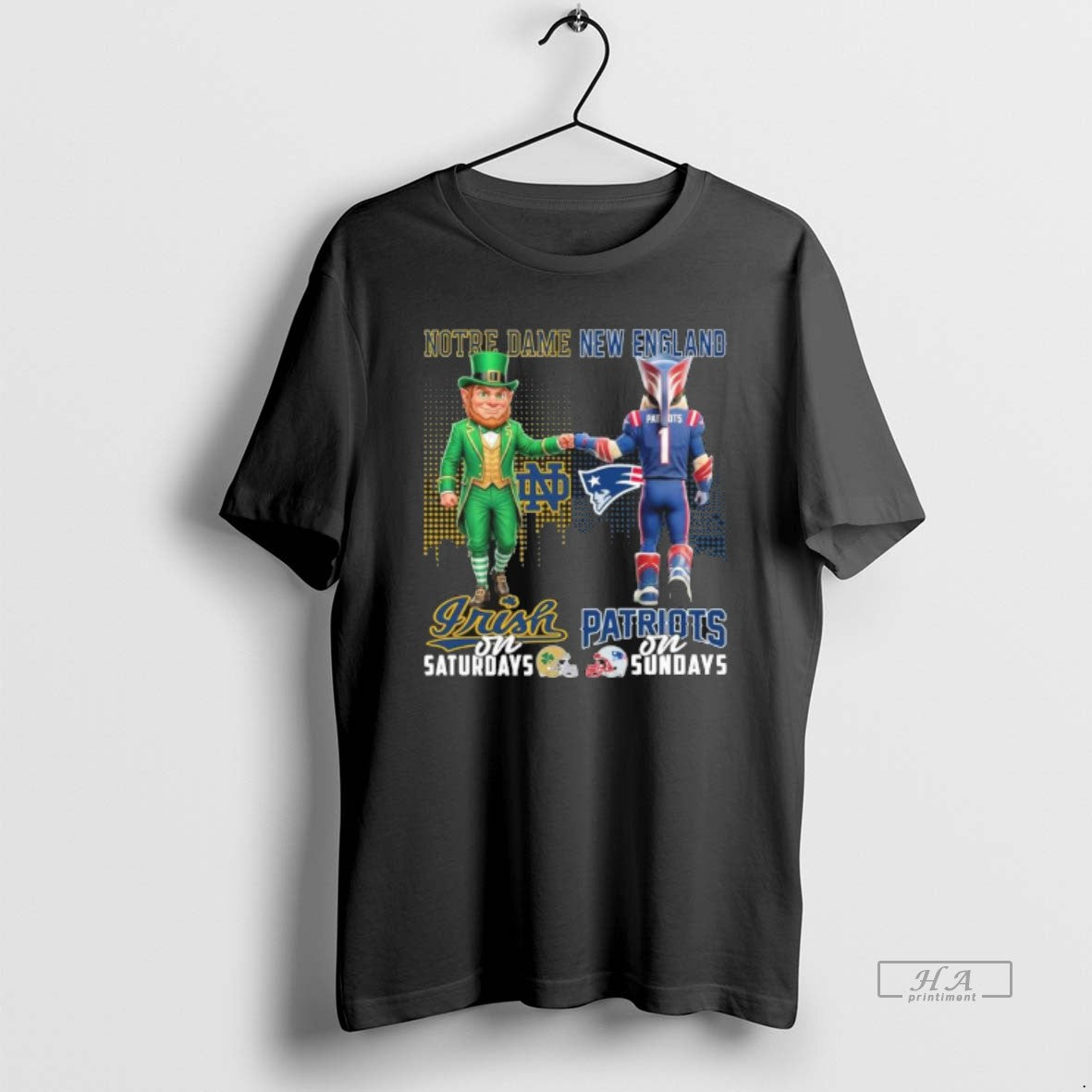 Official Irish Vs Patriots Mascot Saturdays Sundays T-Shirts, Hoodie, Sweatshirt - T-Shirt, Sweatshirt, Hoodie