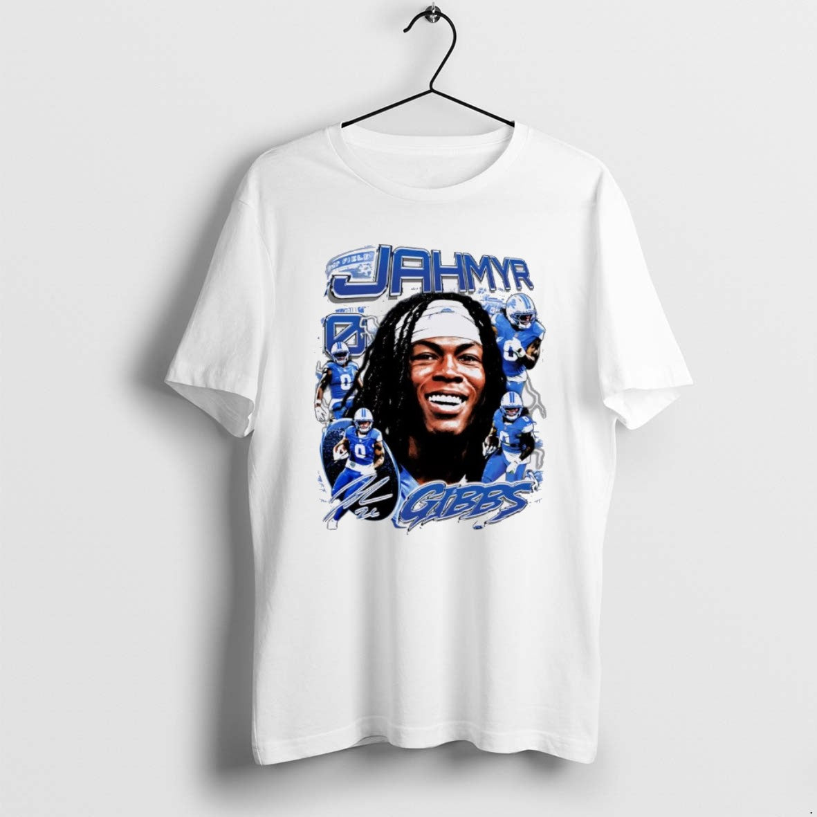 Official Jahmyr Gibbs Picture Collage Detroit Lions T-Shirts, Hoodie, Sweatshirt - T-Shirt, Sweatshirt, Hoodie