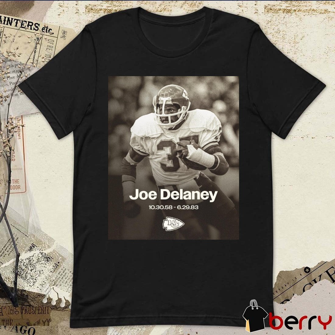 Joe Delaney October 30 1958  June 29 1983 Adam Schefter Poster t-shirt Unisex T-shirt, Sweatshirt, Hoodie, Long Sleeve Tee - T-Shirt, Sweatshirt, Hoodie