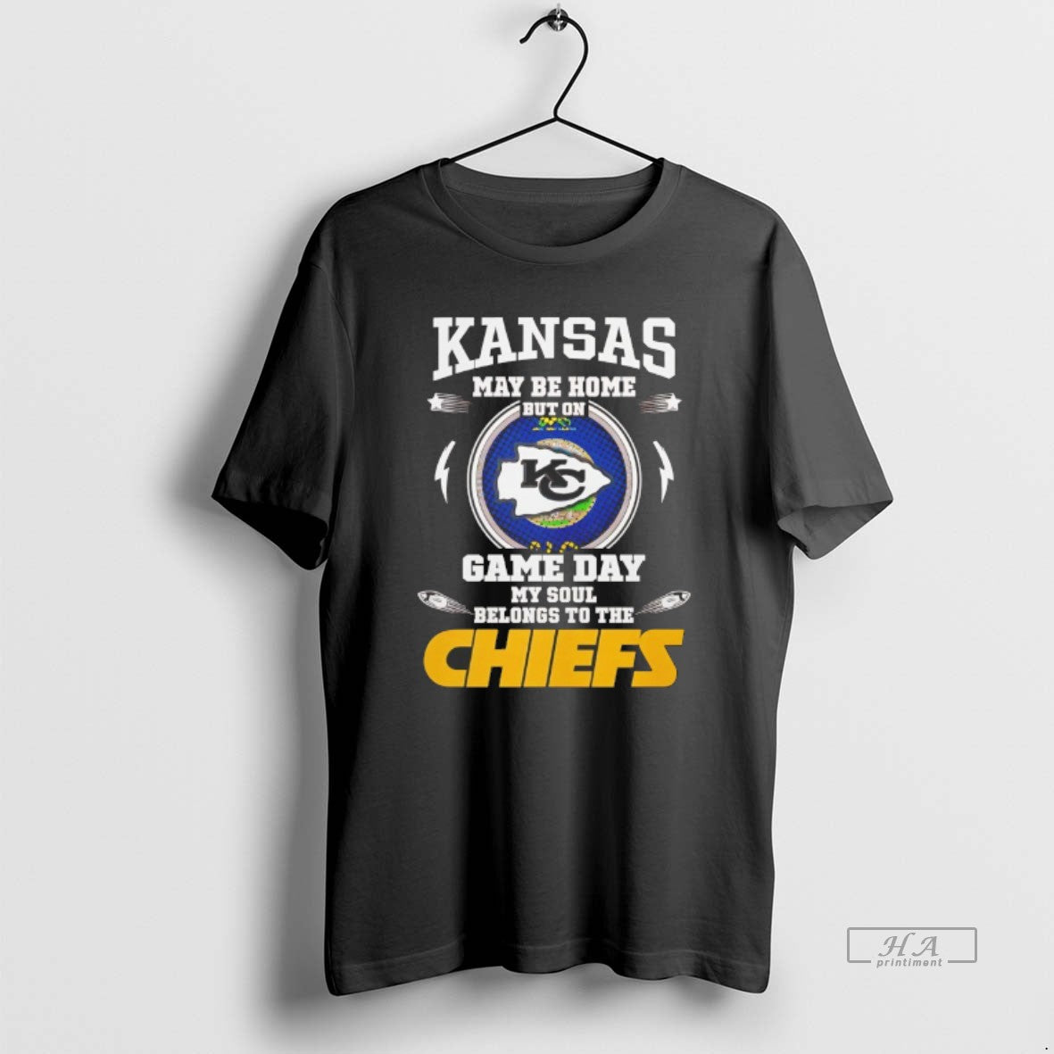 Official Kansas May Be Home But Game Day My Soul Belongs Chiefs T-Shirts, Hoodie, Sweatshirt - T-Shirt, Sweatshirt, Hoodie