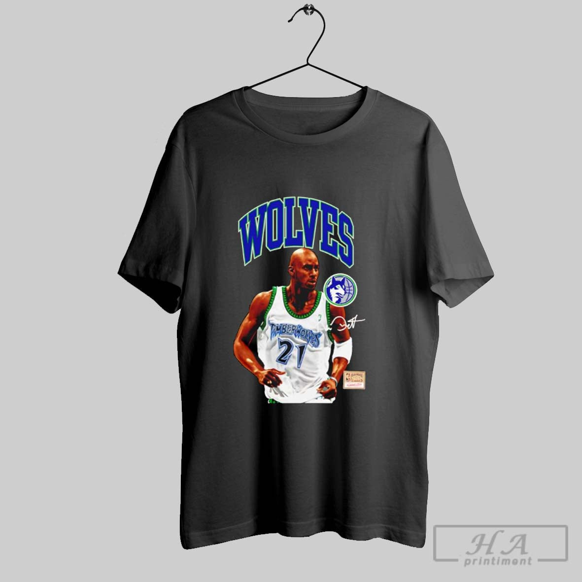 Official Kevin Garnett Minnesota Timberwolves Mitchell Ness Hardwood Classics Player Arch Signature T-Shirts, Hoodie, Sweatshirt - T-Shirt, Sweatshirt, Hoodie