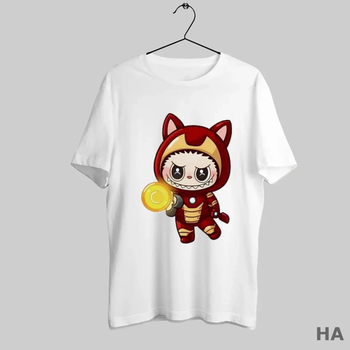 Official Labubu Wearing Iron Man Suit Costume Character T-Shirts, Hoodie, Sweatshirt - T-Shirt, Sweatshirt, Hoodie