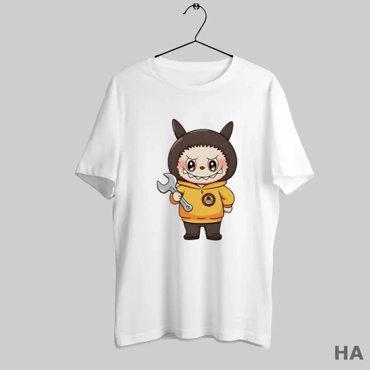 Official Labubu Wearing Mechanic Fox Holding Wrench T-Shirts, Hoodie, Sweatshirt - T-Shirt, Sweatshirt, Hoodie