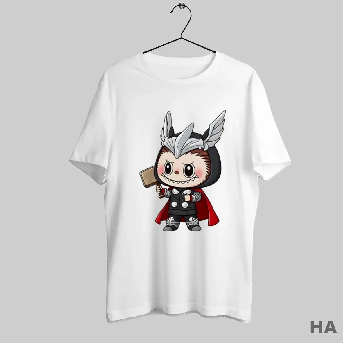 Official Labubu Wearing Thor God Thunder Costume Holding Hammer T-Shirts, Hoodie, Sweatshirt - T-Shirt, Sweatshirt, Hoodie
