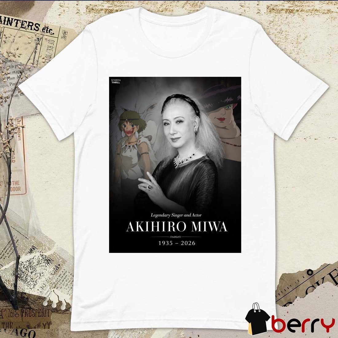 Legendary Singer And Actor Akihiro Miwa 1935  2026 Screen Thrill Poster t-shirt Unisex T-shirt, Sweatshirt, Hoodie, Long Sleeve Tee - T-Shirt, Sweatshirt, Hoodie