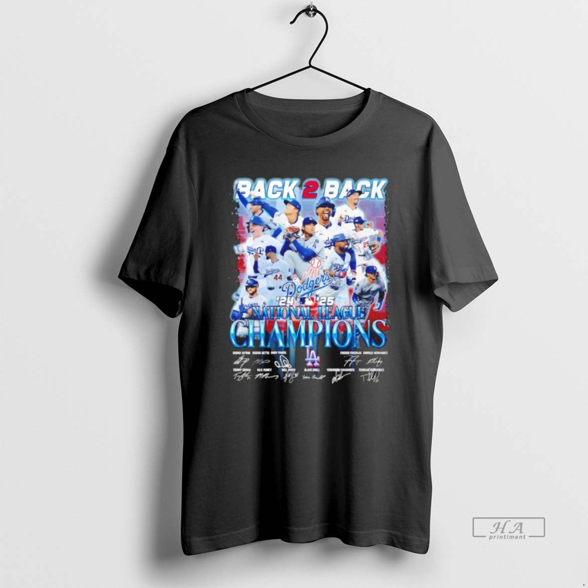 Official Los Angeles Dodgers 2025 National League Champions Back 2 Back Signature T-Shirts, Hoodie, Sweatshirt - T-Shirt, Sweatshirt, Hoodie