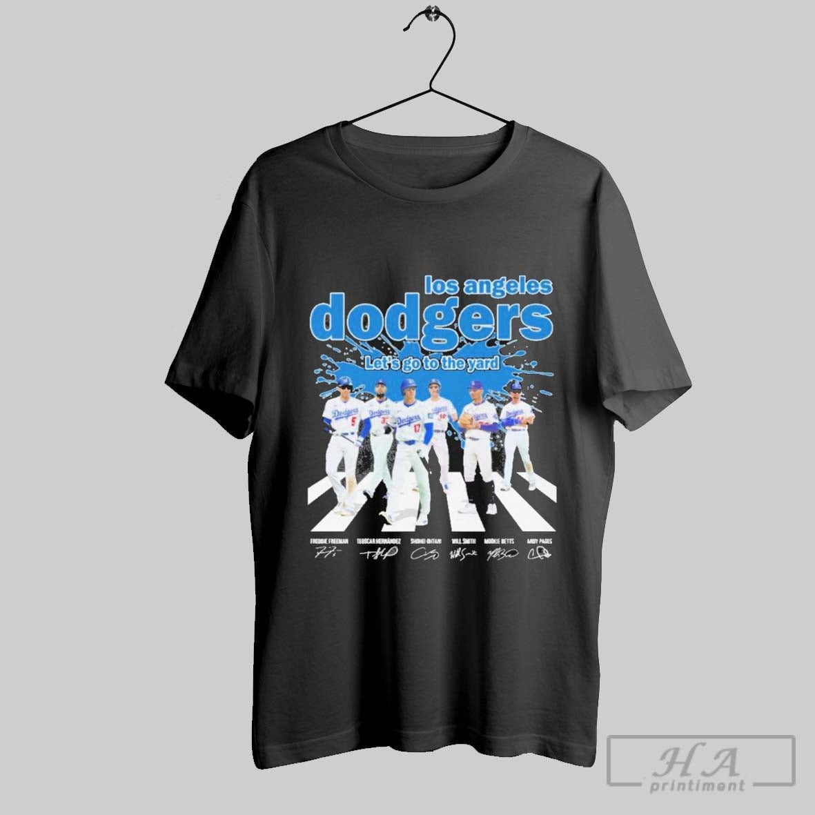 Official Los Angeles Dodgers Lets Go Yard Abbey Road Signatures T-Shirts, Hoodie, Sweatshirt - T-Shirt, Sweatshirt, Hoodie