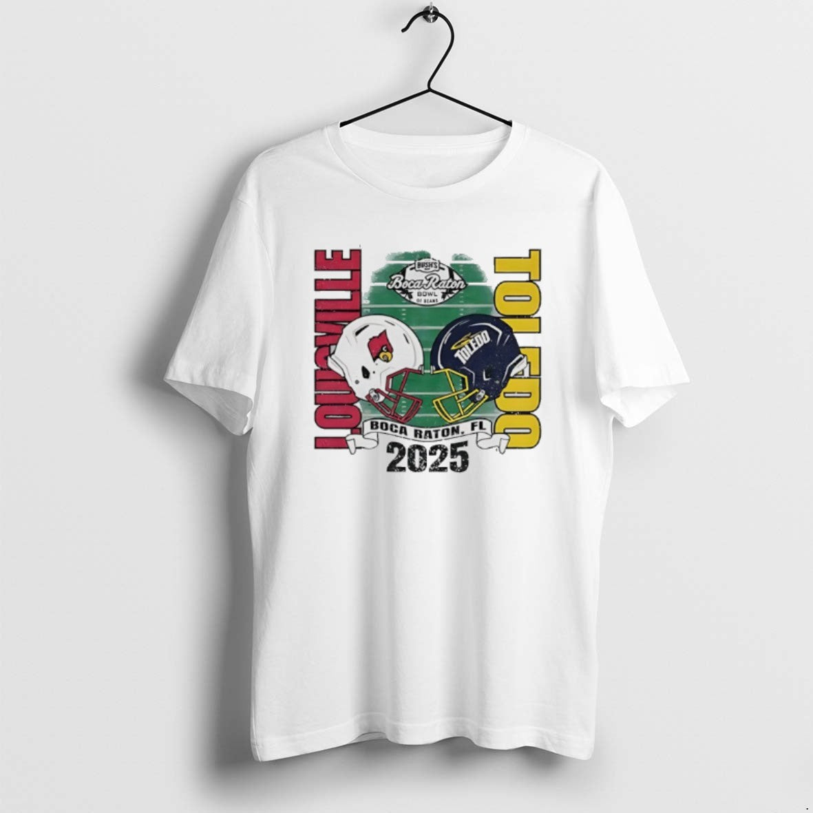 Official Louisville Cardinals Vs Toledo 2025 Boca Raton Bowl Head Head T-Shirts, Hoodie, Sweatshirt - T-Shirt, Sweatshirt, Hoodie