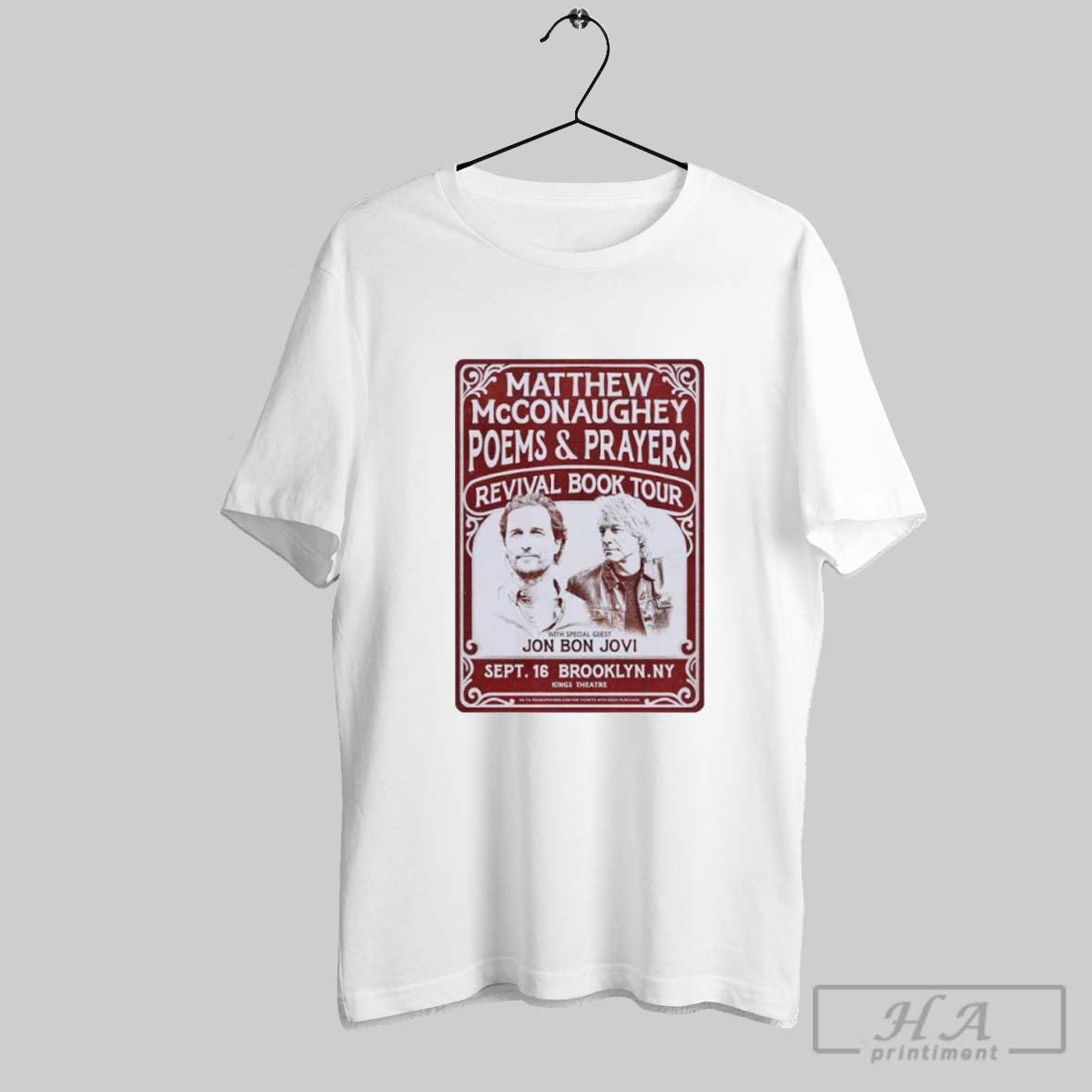 Official Matthew Mcconaughey Poems Prayers Revival Book Tour Jon Bon Jovi T-Shirts, Hoodie, Sweatshirt - T-Shirt, Sweatshirt, Hoodie