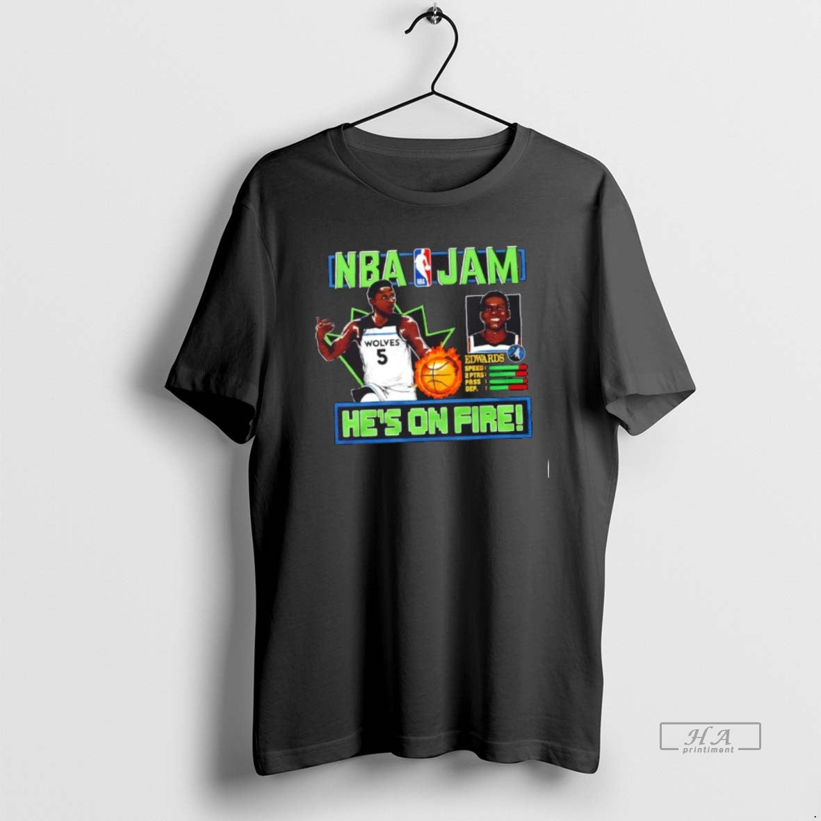 Official Nba Jam Minnesota Timberwolves Anthony Edwards Hes Fire T-Shirts, Hoodie, Sweatshirt - T-Shirt, Sweatshirt, Hoodie