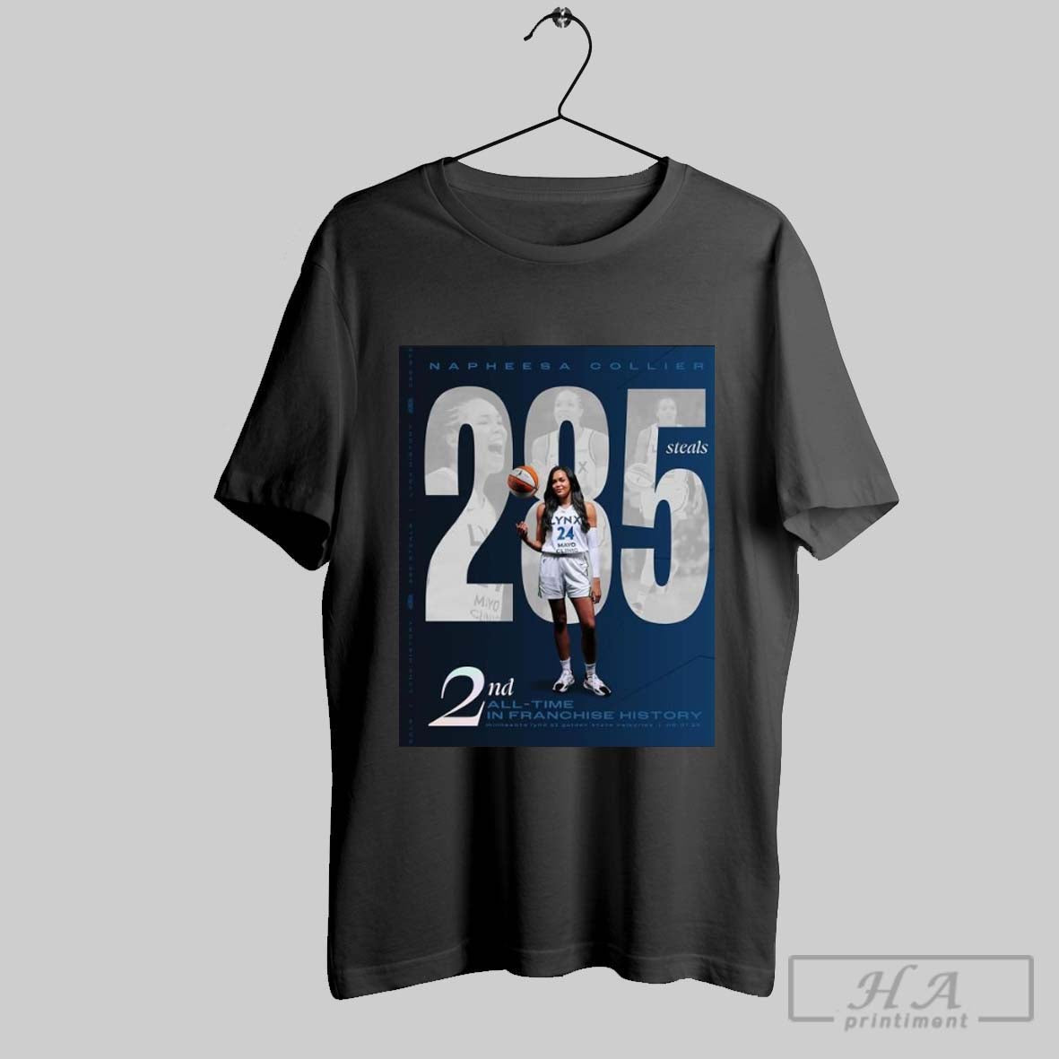 Official Napheesa Collier Minnesota Lynx 285 Steals 2nd All Time Franchise History T-Shirts, Hoodie, Sweatshirt - T-Shirt, Sweatshirt, Hoodie