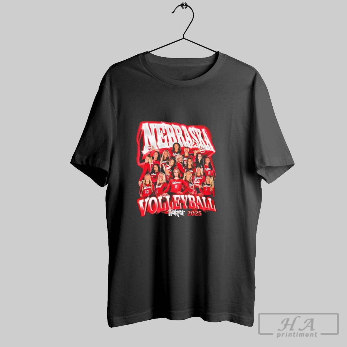 Official Nebraska Huskers Volleyball Team 2025 Collage T-Shirts, Hoodie, Sweatshirt - T-Shirt, Sweatshirt, Hoodie