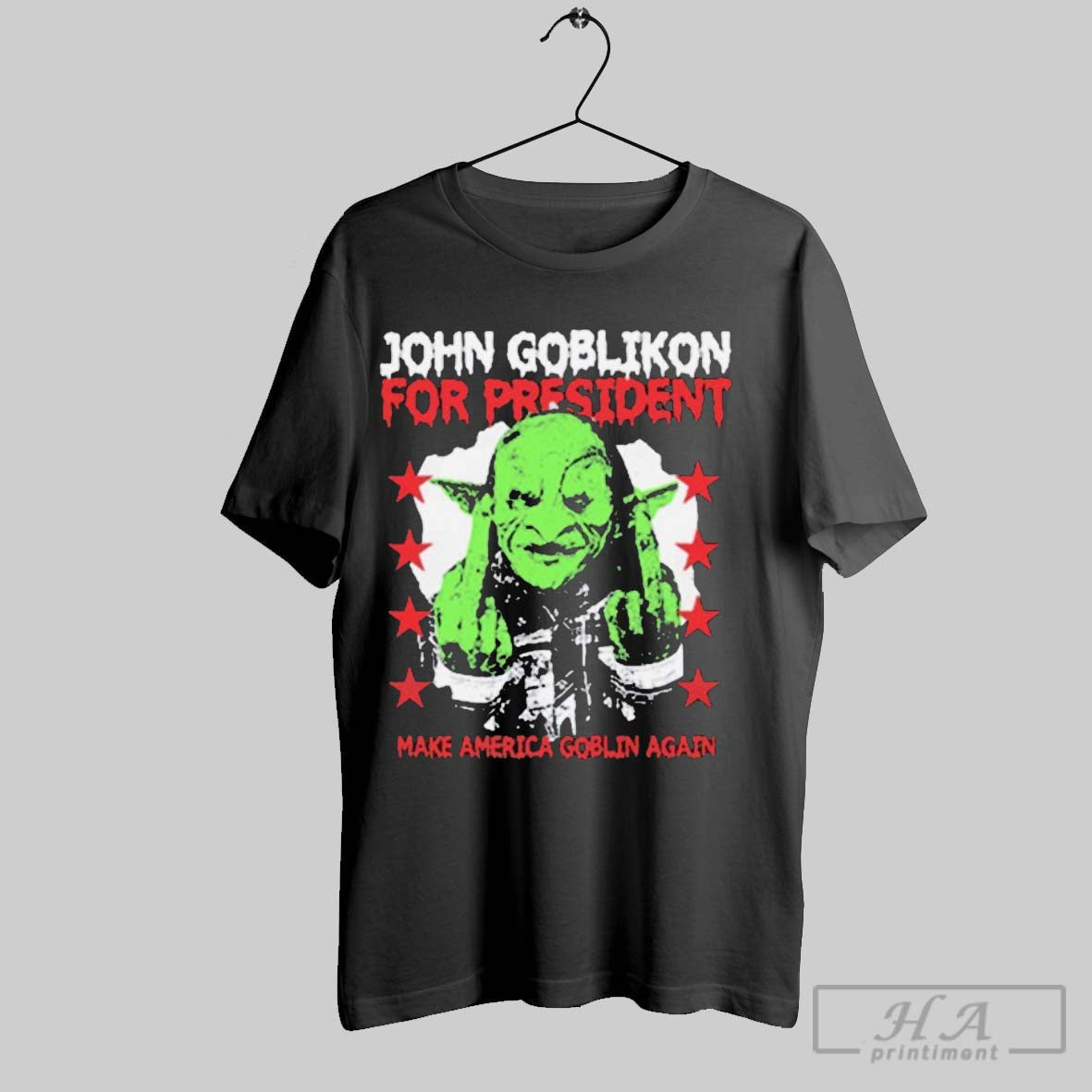 Official Nekrogoblikon John Goblikon President Make America Goblin Again Middle Fingers T-Shirts, Hoodie, Sweatshirt - T-Shirt, Sweatshirt, Hoodie