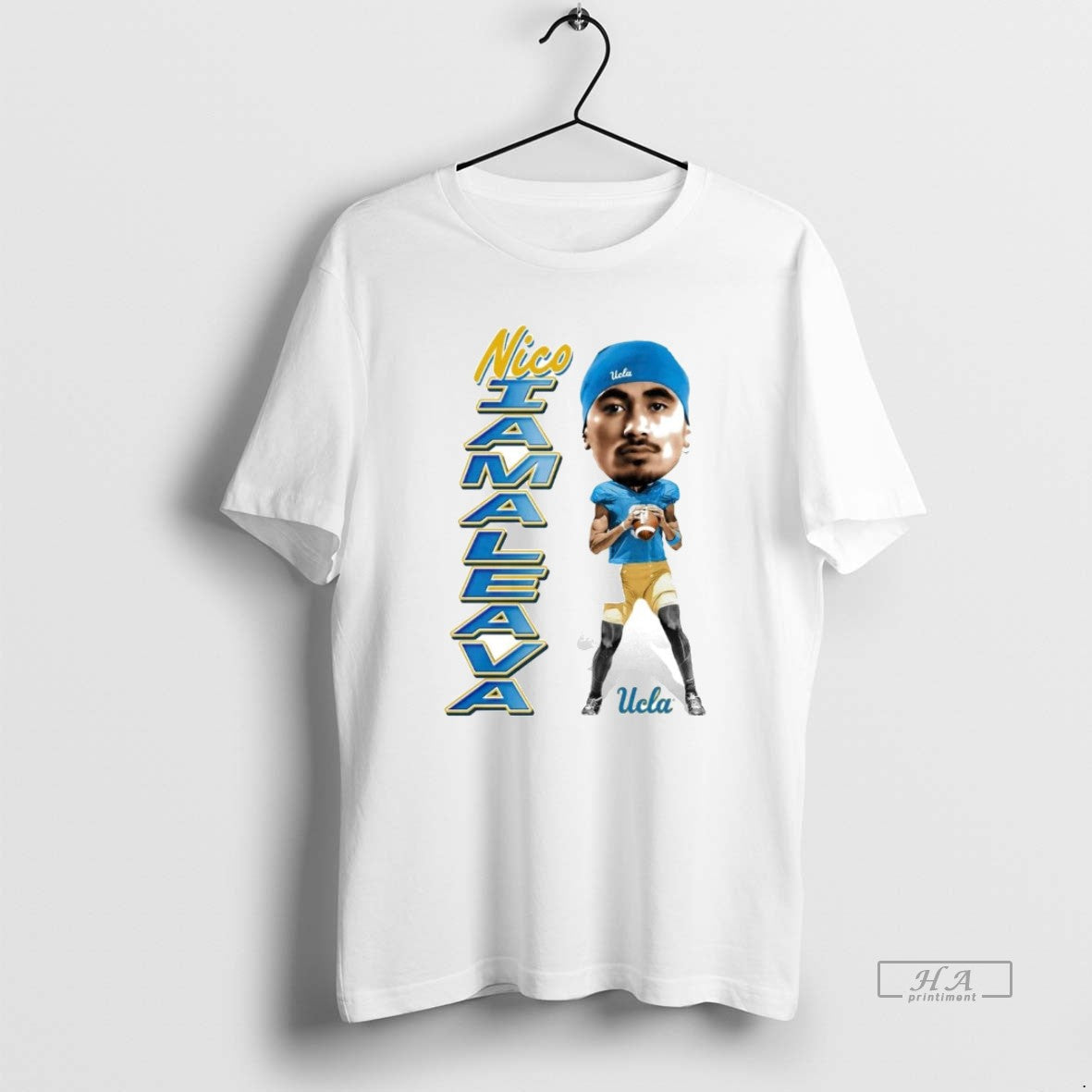 Official Nico Iamaleava Caricature Big Head Ucla Bruins T-Shirts, Hoodie, Sweatshirt - T-Shirt, Sweatshirt, Hoodie