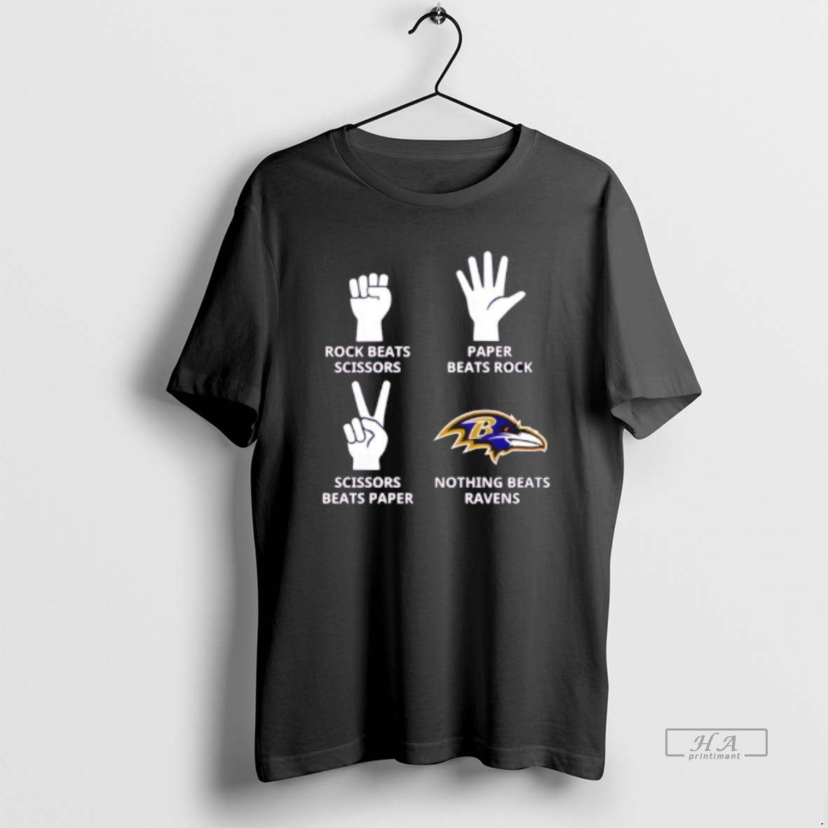 Official Nothing Beats Baltimore Ravens Rock Beats Scissors Paper Beats Rock T-Shirts, Hoodie, Sweatshirt - T-Shirt, Sweatshirt, Hoodie