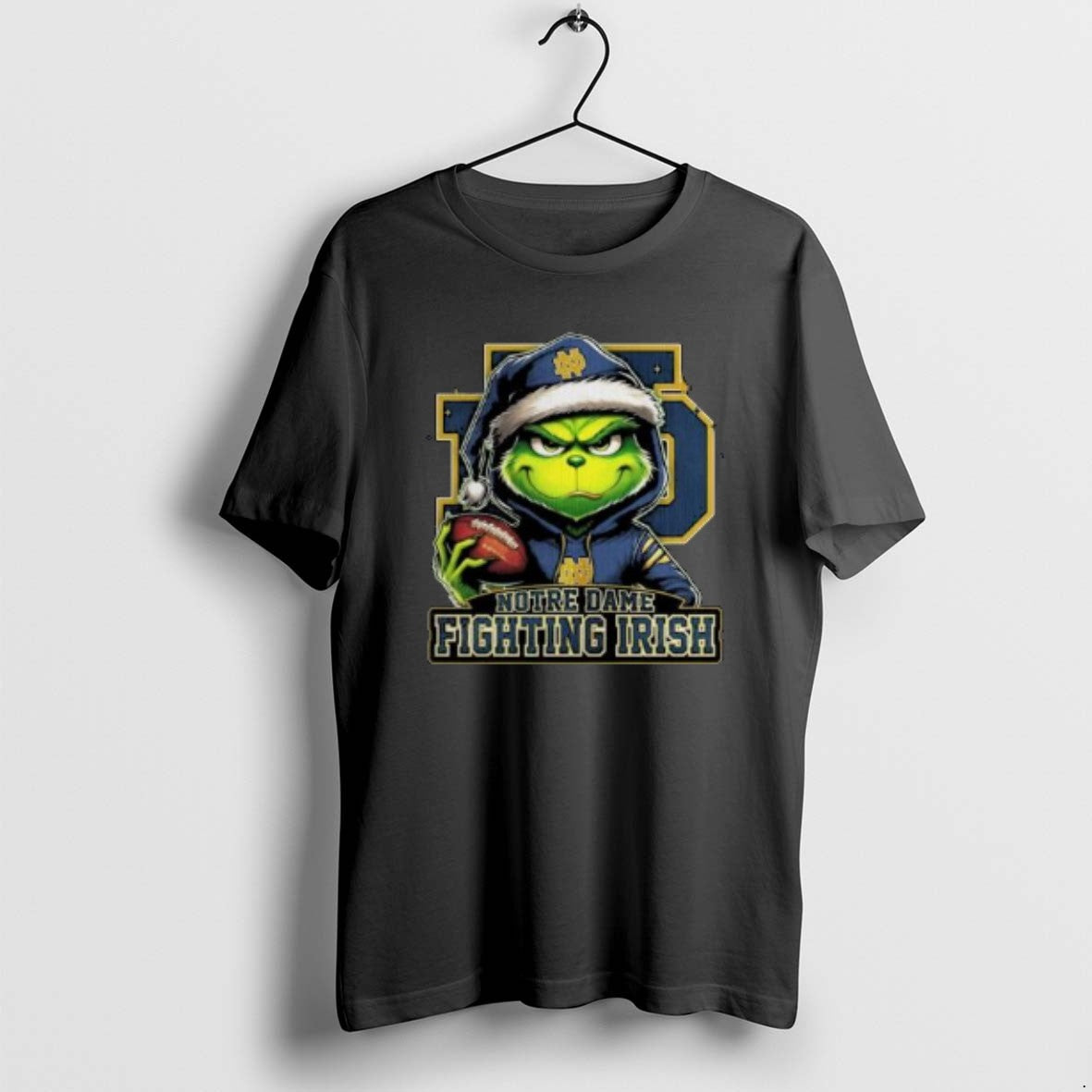 Official Notre Dame Fighting Irish 2025 Grinch Merry Touchdown Circle Black T-Shirts, Hoodie, Sweatshirt - T-Shirt, Sweatshirt, Hoodie