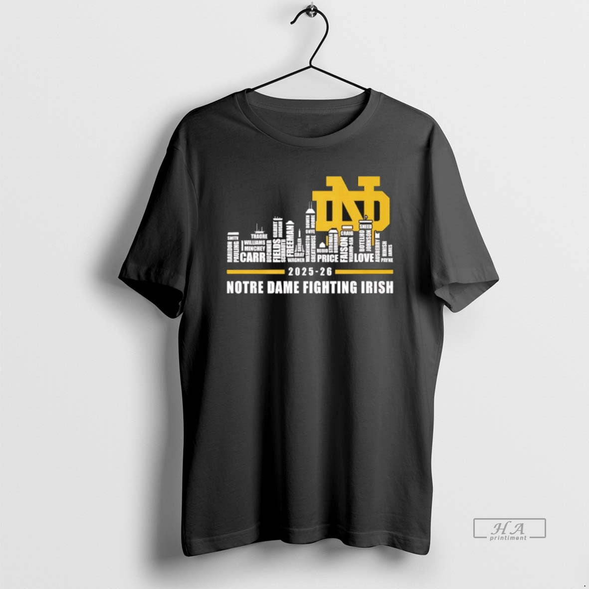 Official Notre Dame Fighting Irish Team 2025 26 Cityscape T-Shirts, Hoodie, Sweatshirt - T-Shirt, Sweatshirt, Hoodie