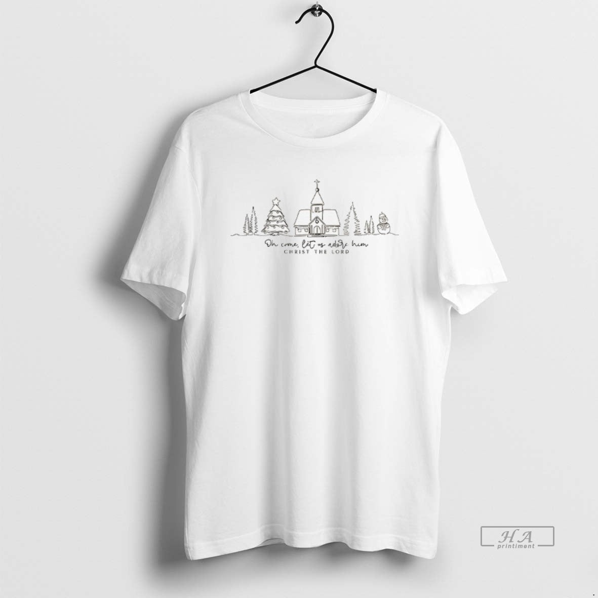 Official Oh Come Let Us Adore Him Church Scene Christ Lord T-Shirts, Hoodie, Sweatshirt - T-Shirt, Sweatshirt, Hoodie