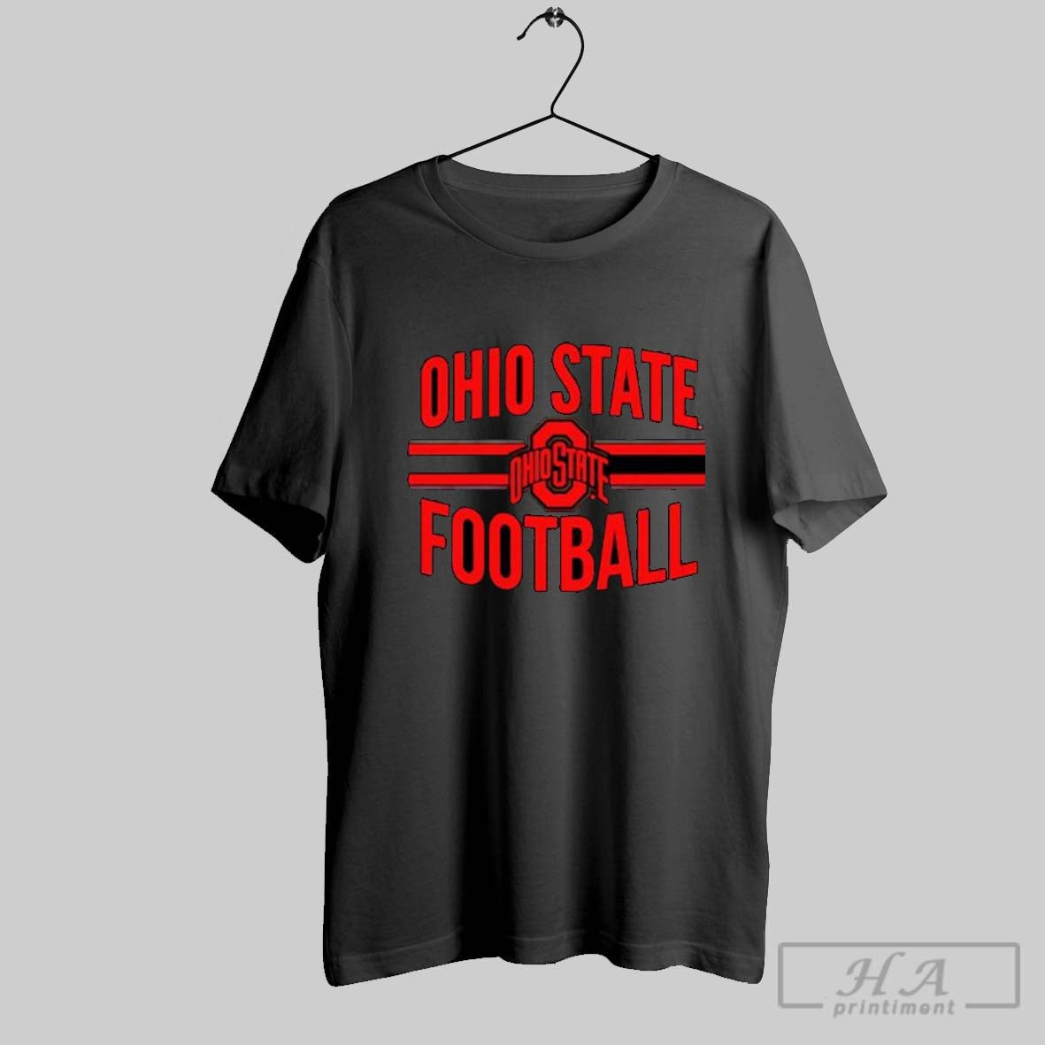 Official Ohio State Football Logo Stripe T-Shirts, Hoodie, Sweatshirt - T-Shirt, Sweatshirt, Hoodie