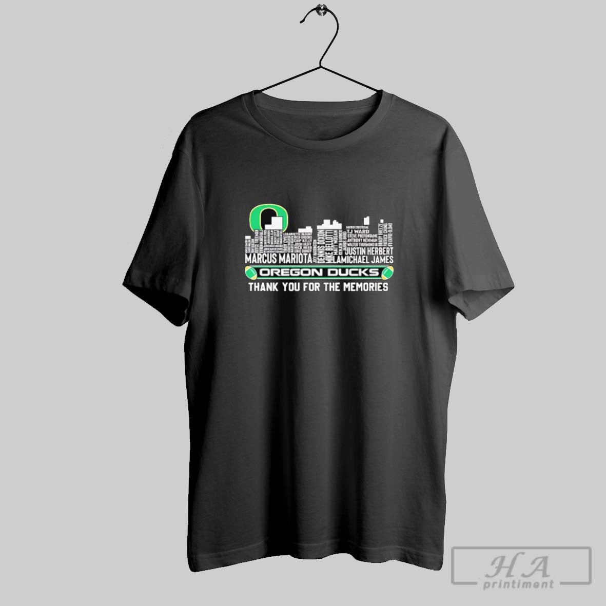 Official Oregon Duck Thank You Memories Players Name T-Shirts, Hoodie, Sweatshirt - T-Shirt, Sweatshirt, Hoodie