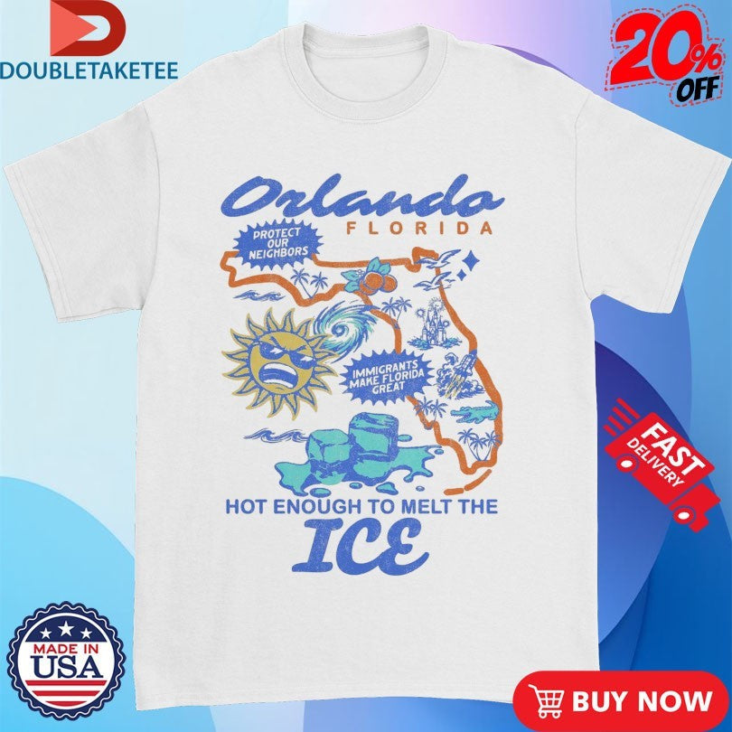Orlando Florida Hot Enough To Melt The Ice Shirts Unisex T-shirt, Sweatshirt, Hoodie, Long Sleeve Tee - T-Shirt, Sweatshirt, Hoodie