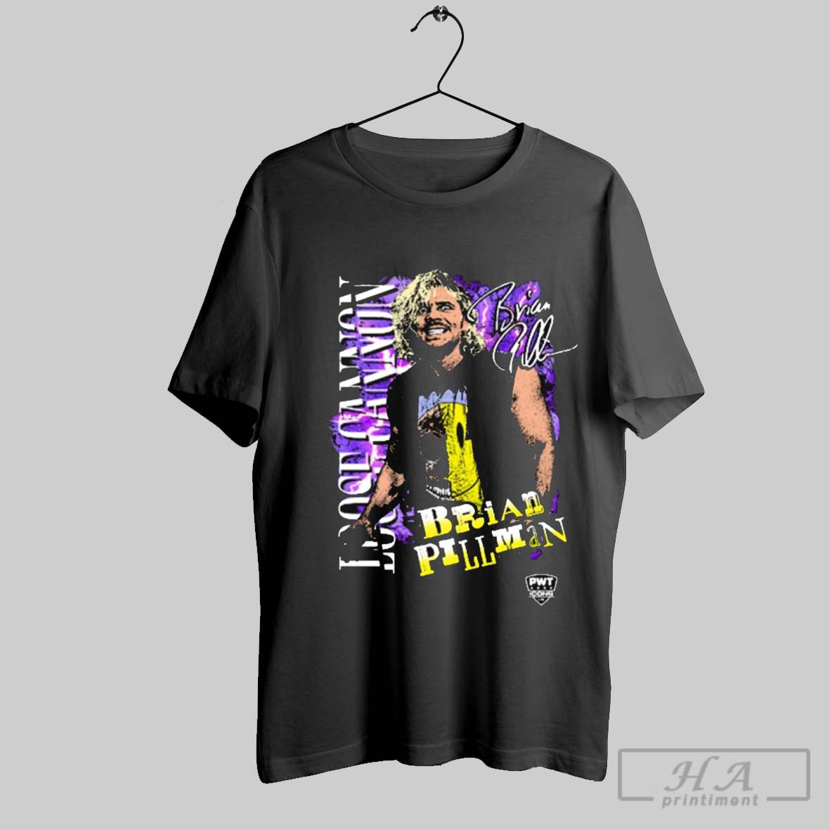 Official Pwt Icons Brian Pillman Loose Cannon Signature T-Shirts, Hoodie, Sweatshirt - T-Shirt, Sweatshirt, Hoodie