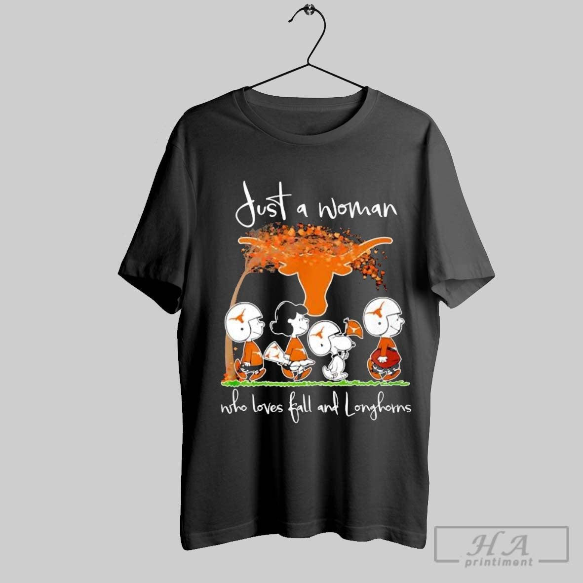 Official Peanuts Just Woman Who Loves Fall Longhorns T-Shirts, Hoodie, Sweatshirt - T-Shirt, Sweatshirt, Hoodie
