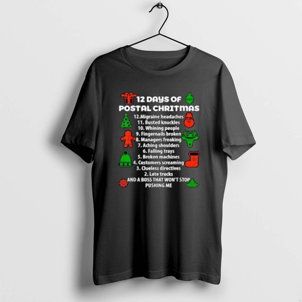 Official Postal Worker 12 Days Funny Circle Black T-Shirts, Hoodie, Sweatshirt - T-Shirt, Sweatshirt, Hoodie
