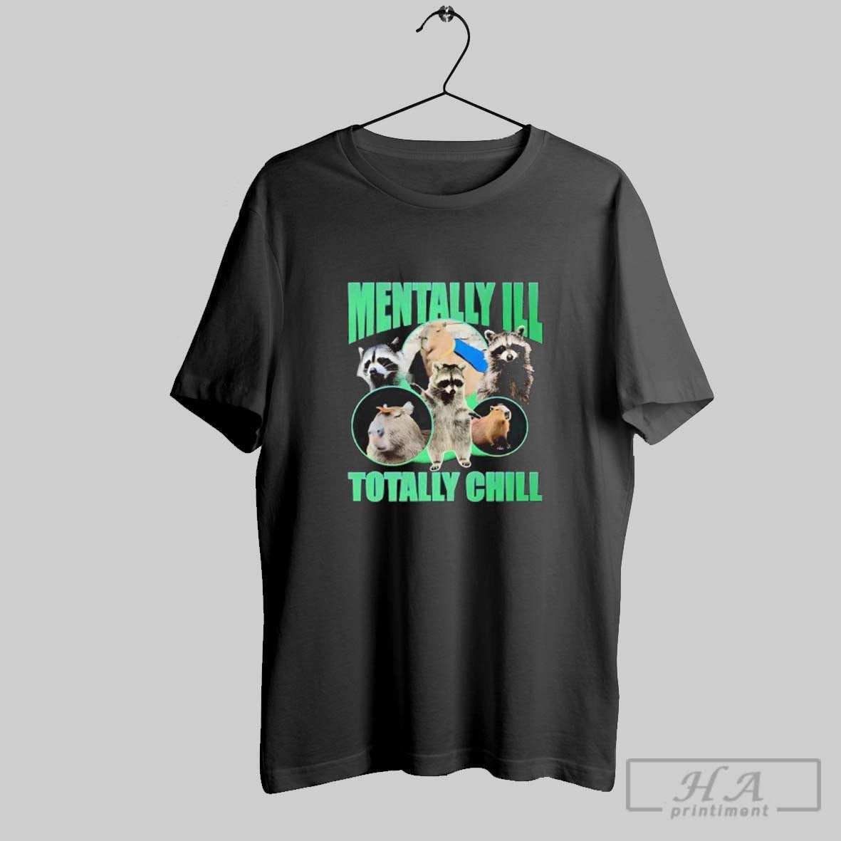 Official Raccoon Capybara Mentally Ill Totally Chill T-Shirts, Hoodie, Sweatshirt - T-Shirt, Sweatshirt, Hoodie
