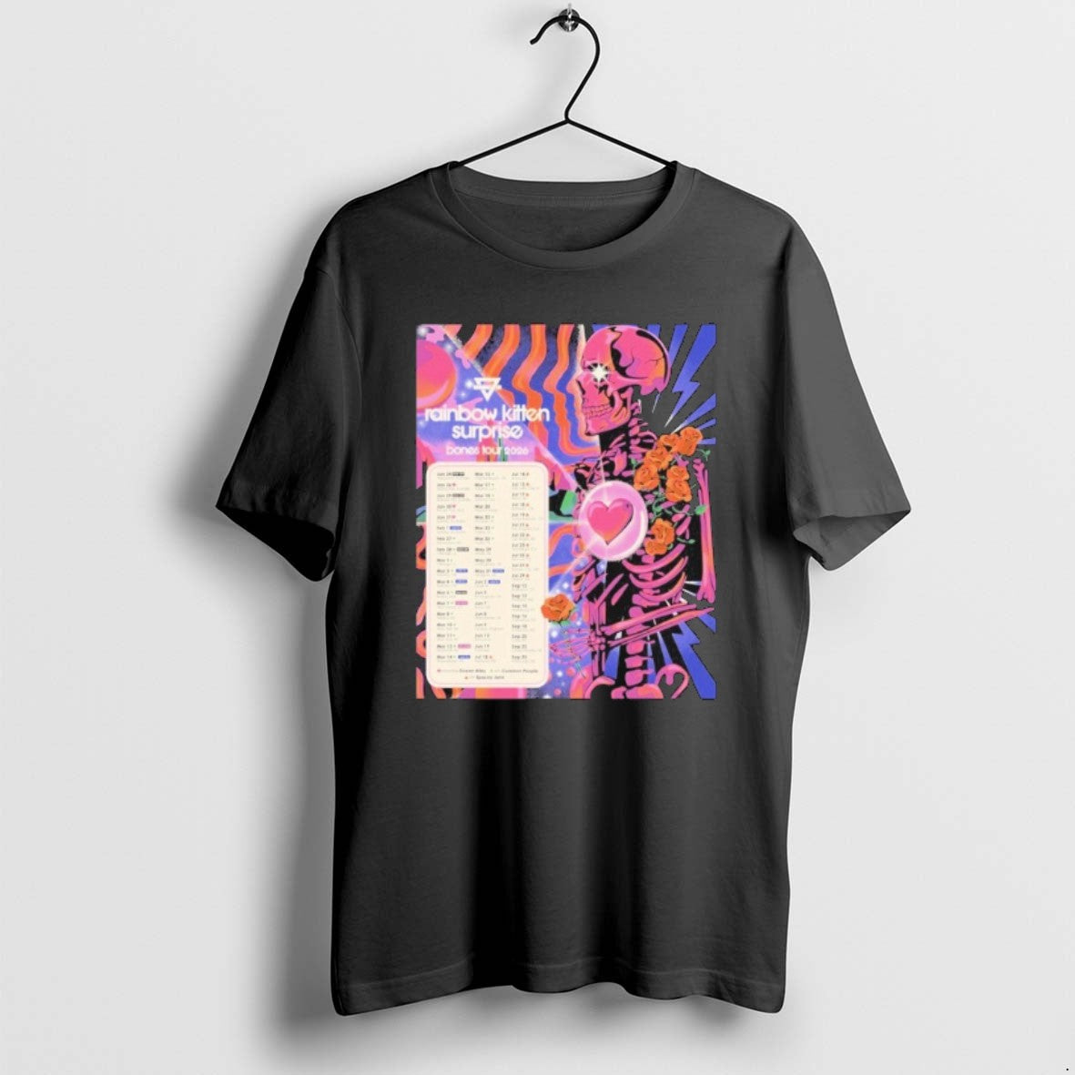 Official Rainbow Kitten Surprise Bones Tour 2026 Skeleton Heart T-Shirts, Hoodie, Sweatshirt - T-Shirt, Sweatshirt, Hoodie