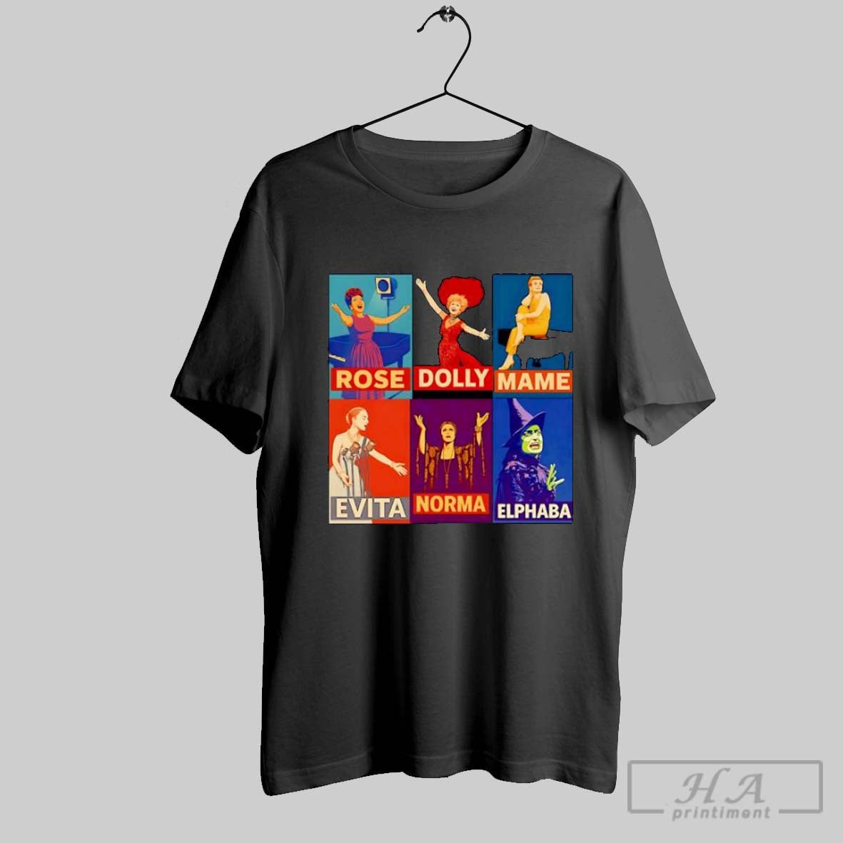 Official Rose Dolly Mame Evita Norma Elphaba Broadway Musical Theater Poster Collage T-Shirts, Hoodie, Sweatshirt - T-Shirt, Sweatshirt, Hoodie