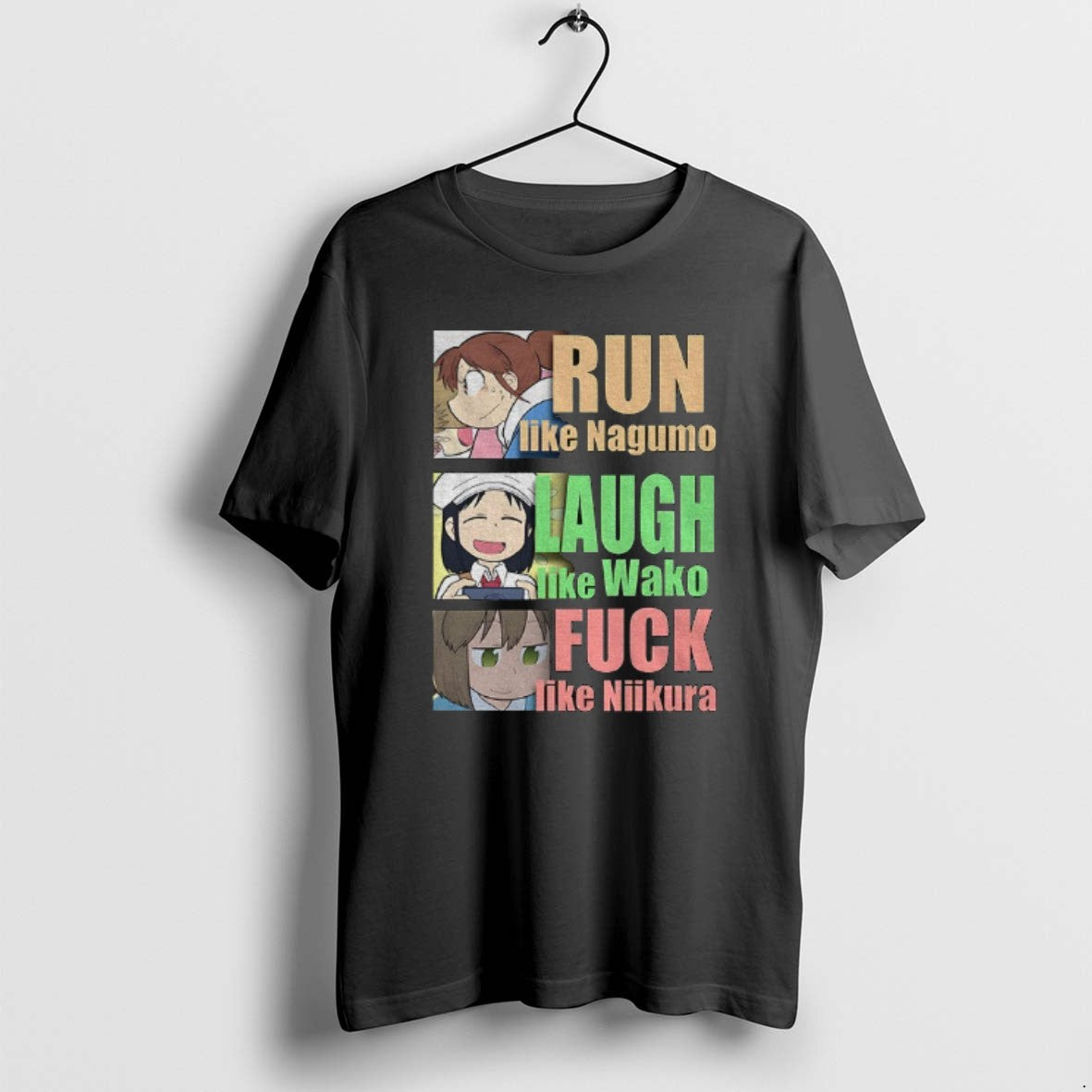 Official Run Like Nagumo Laugh Like Wako Fuck Like Niikura Cartoon T-Shirts, Hoodie, Sweatshirt - T-Shirt, Sweatshirt, Hoodie