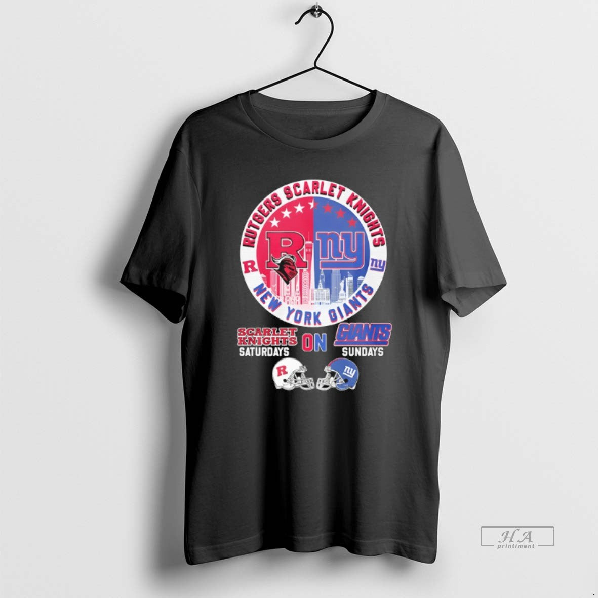 Official Rutgers Scarlet Knights Saturdays New York Giants Sundays Helmet Logo Mashup T-Shirts, Hoodie, Sweatshirt - T-Shirt, Sweatshirt, Hoodie