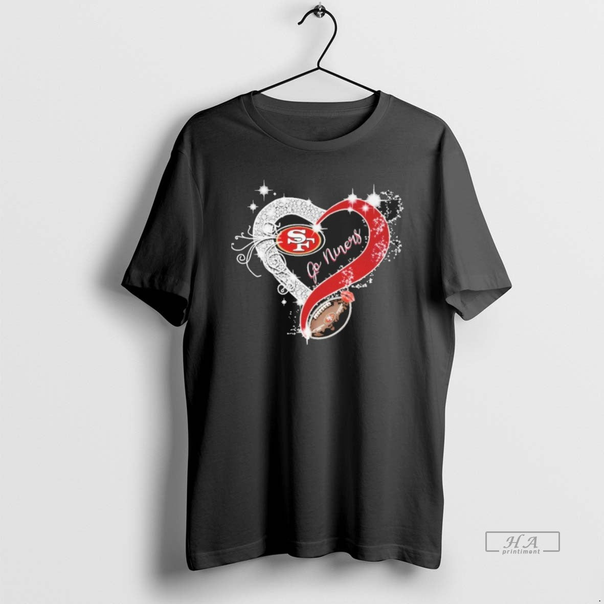 Official San Francisco Go Niners Heart Ball T-Shirts, Hoodie, Sweatshirt - T-Shirt, Sweatshirt, Hoodie