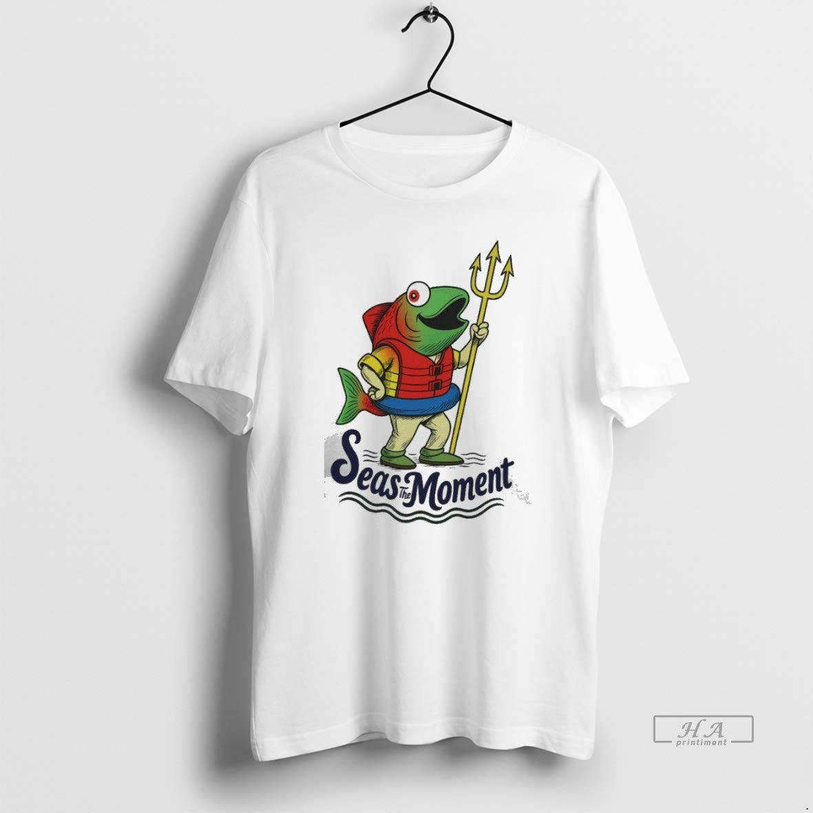 Official Seas Moment Humpy Salmon Mariners Holding Trident T-Shirts, Hoodie, Sweatshirt - T-Shirt, Sweatshirt, Hoodie