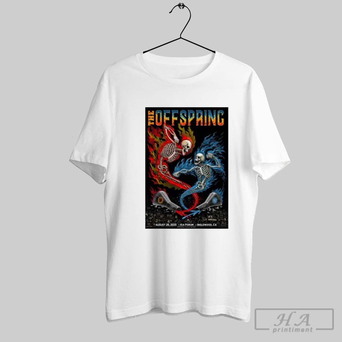 Official Skeleton Offspring Kia Forum Inglewood Ca August 29 2025 Tour Poster T-Shirts, Hoodie, Sweatshirt - T-Shirt, Sweatshirt, Hoodie