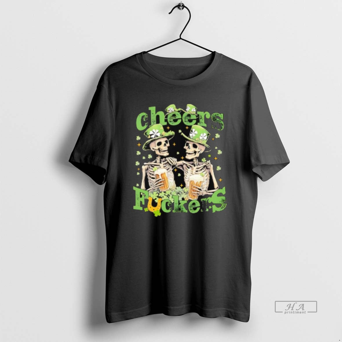 Official Skeleton Drinking Beer Cheers Fuckers St Patricks Day Funny T-Shirts, Hoodie, Sweatshirt - T-Shirt, Sweatshirt, Hoodie