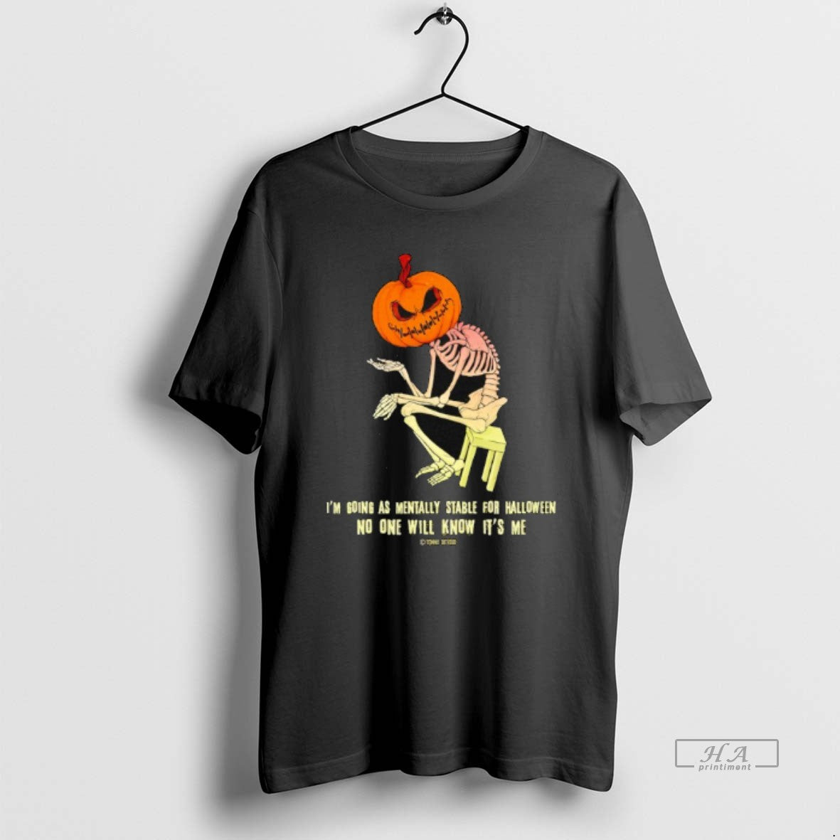 Official Skeleton Im Going As Mentally Stable Halloween T-Shirts, Hoodie, Sweatshirt - T-Shirt, Sweatshirt, Hoodie