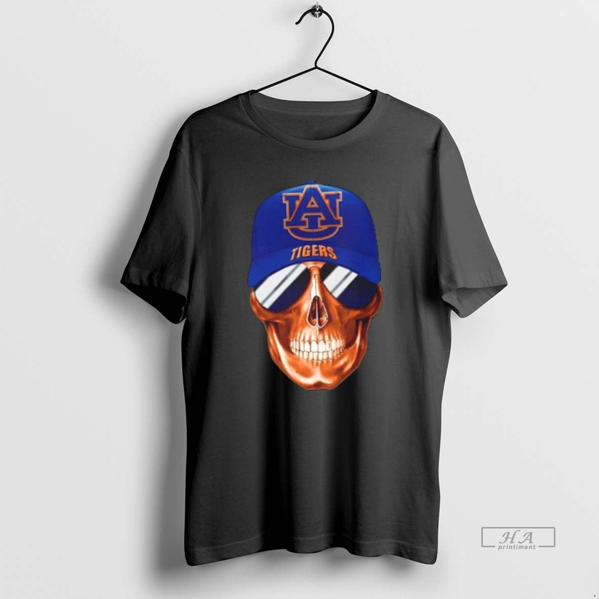 Official Skull Wearing Cap Smile Auburn Tigers Fans T-Shirts, Hoodie, Sweatshirt - T-Shirt, Sweatshirt, Hoodie