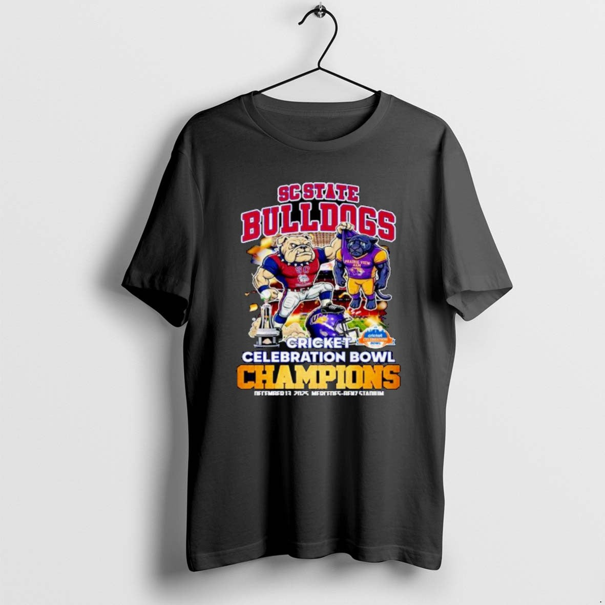 Official South Carolina State Bulldogs Cricket Celebration Bowl Champions 2025 Mascot T-Shirts, Hoodie, Sweatshirt - T-Shirt, Sweatshirt, Hoodie