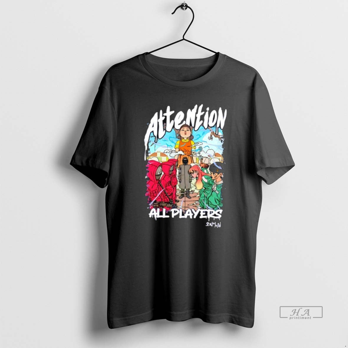 Official Squid Game 3 Attention All Players Anime T-Shirts, Hoodie, Sweatshirt - T-Shirt, Sweatshirt, Hoodie