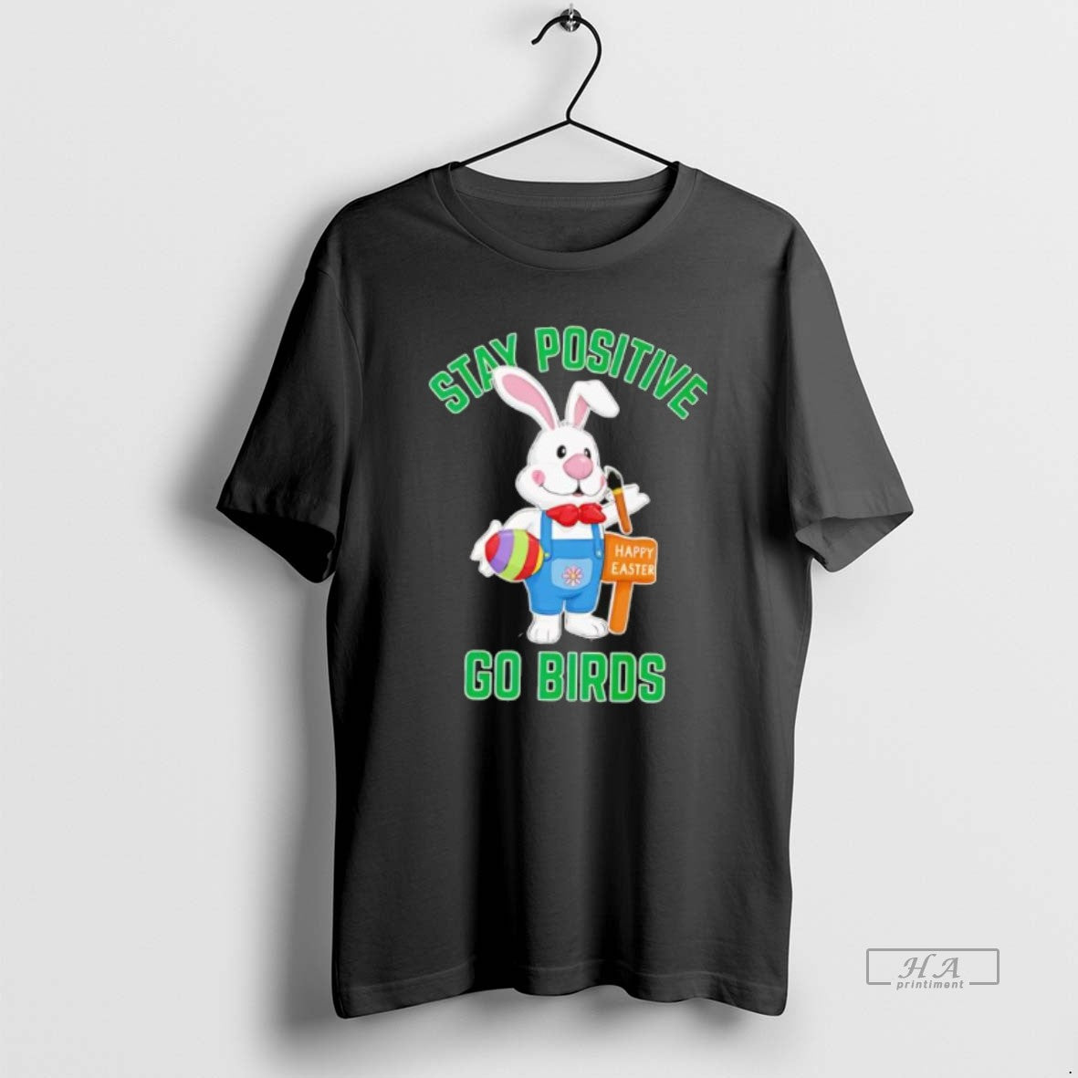 Official Stay Positive Rabbit Go Birds Happy Easter T-Shirts, Hoodie, Sweatshirt - T-Shirt, Sweatshirt, Hoodie