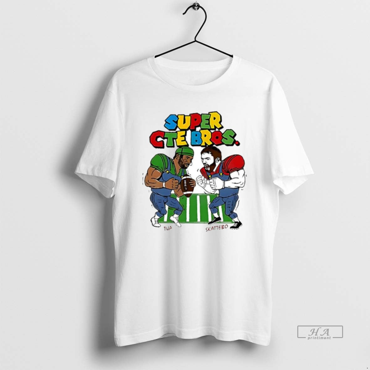 Official Super Cte Bros Tua Vs Skattebo Football Cartoon T-Shirts, Hoodie, Sweatshirt - T-Shirt, Sweatshirt, Hoodie