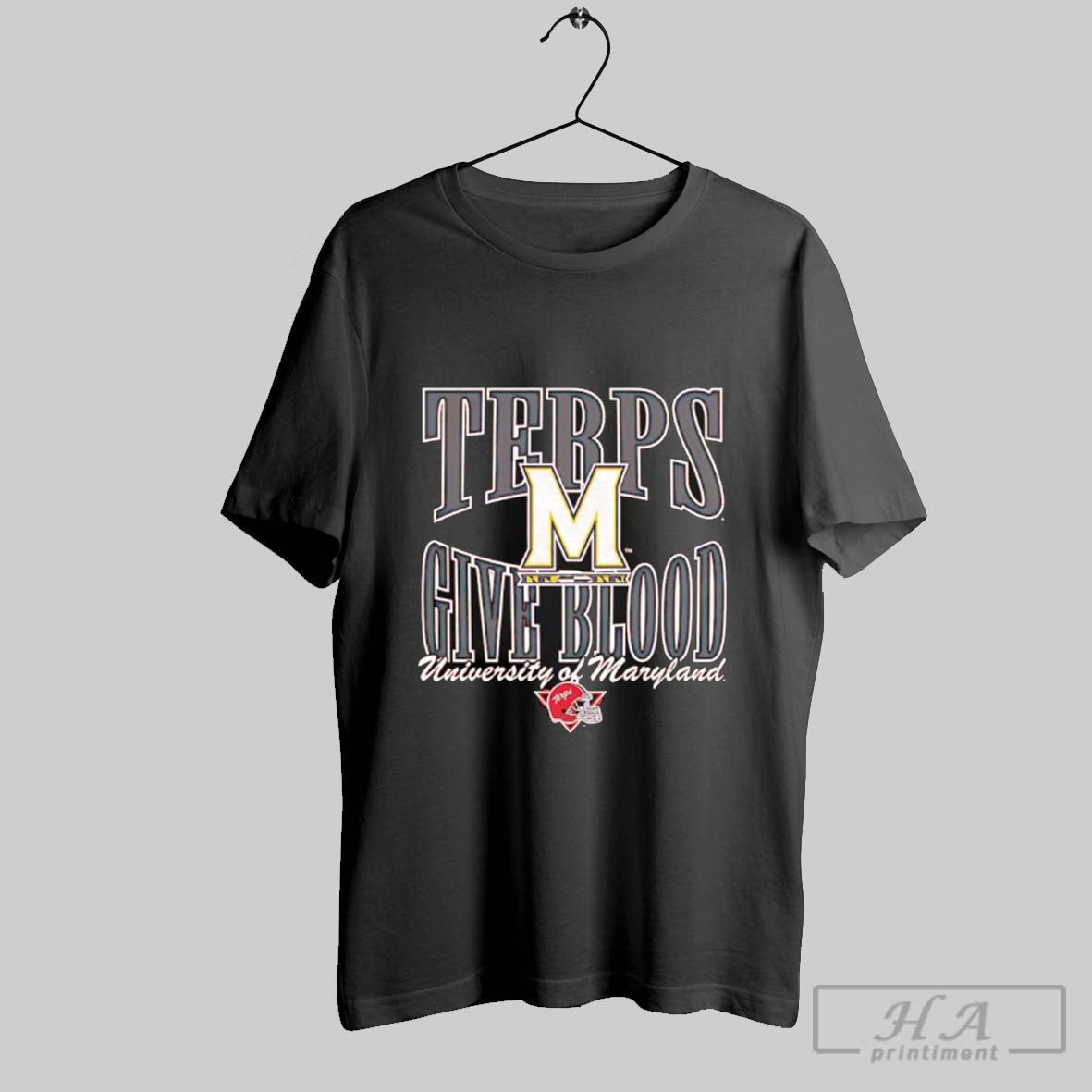 Official Terps Give Blood University Maryland Terrapins Football Helmet Logo T-Shirts, Hoodie, Sweatshirt - T-Shirt, Sweatshirt, Hoodie