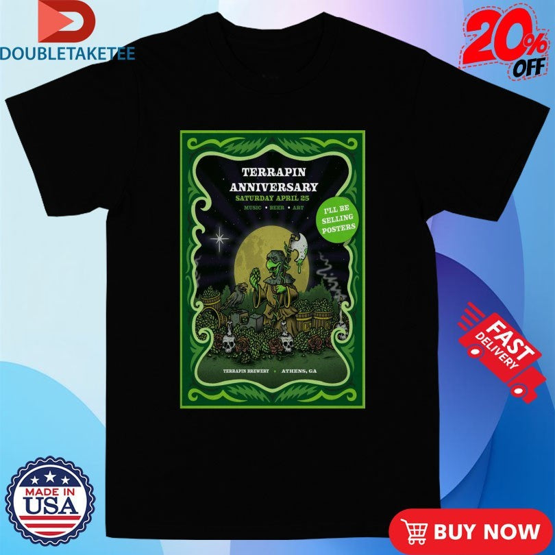 Terrapin Anniversary Apr 25 2026 Athens, GA T-shirts Unisex T-shirt, Sweatshirt, Hoodie, Long Sleeve Tee - T-Shirt, Sweatshirt, Hoodie