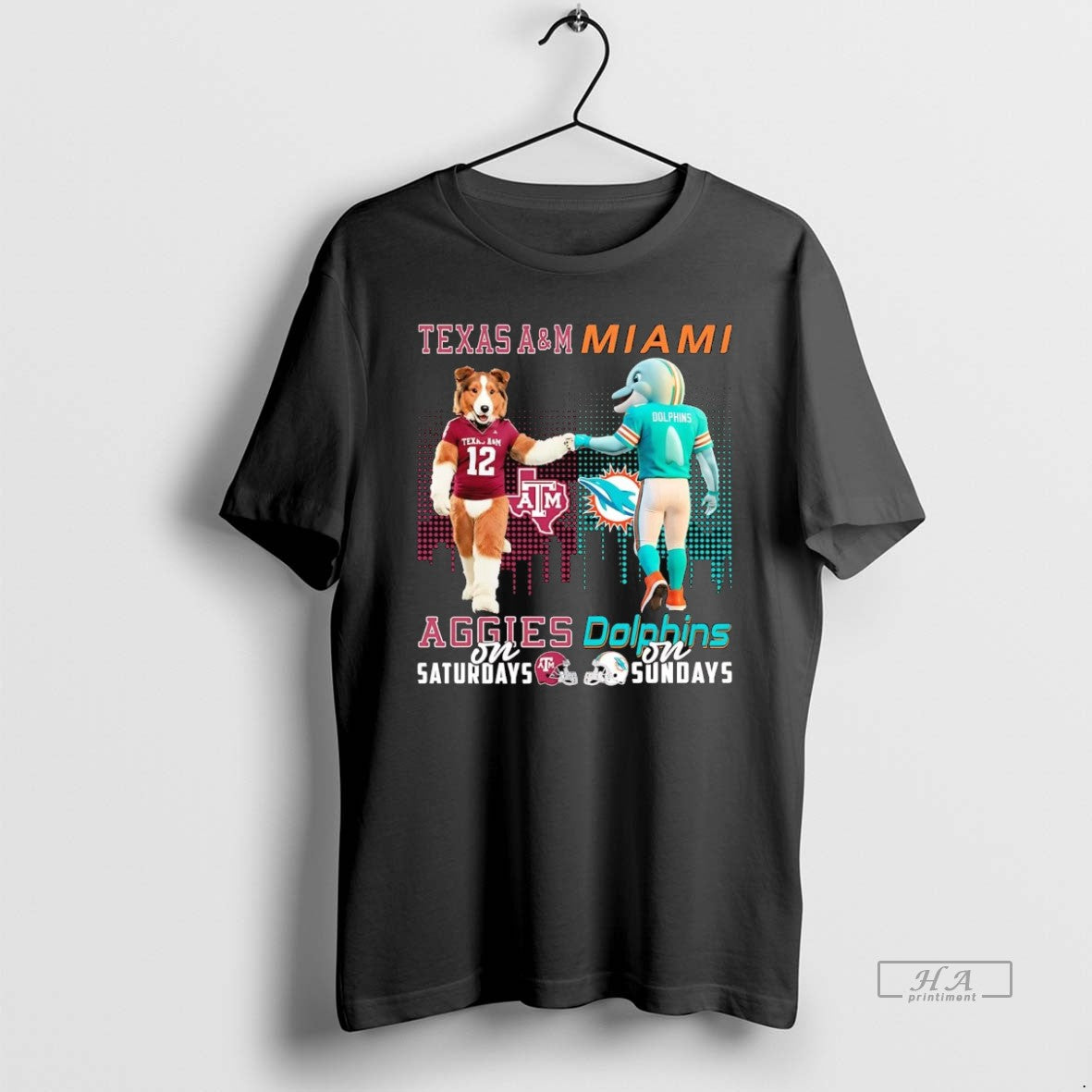 Official Texas Am Aggies Saturdays Miami Dolphins Sundays Mascot T-Shirts, Hoodie, Sweatshirt - T-Shirt, Sweatshirt, Hoodie