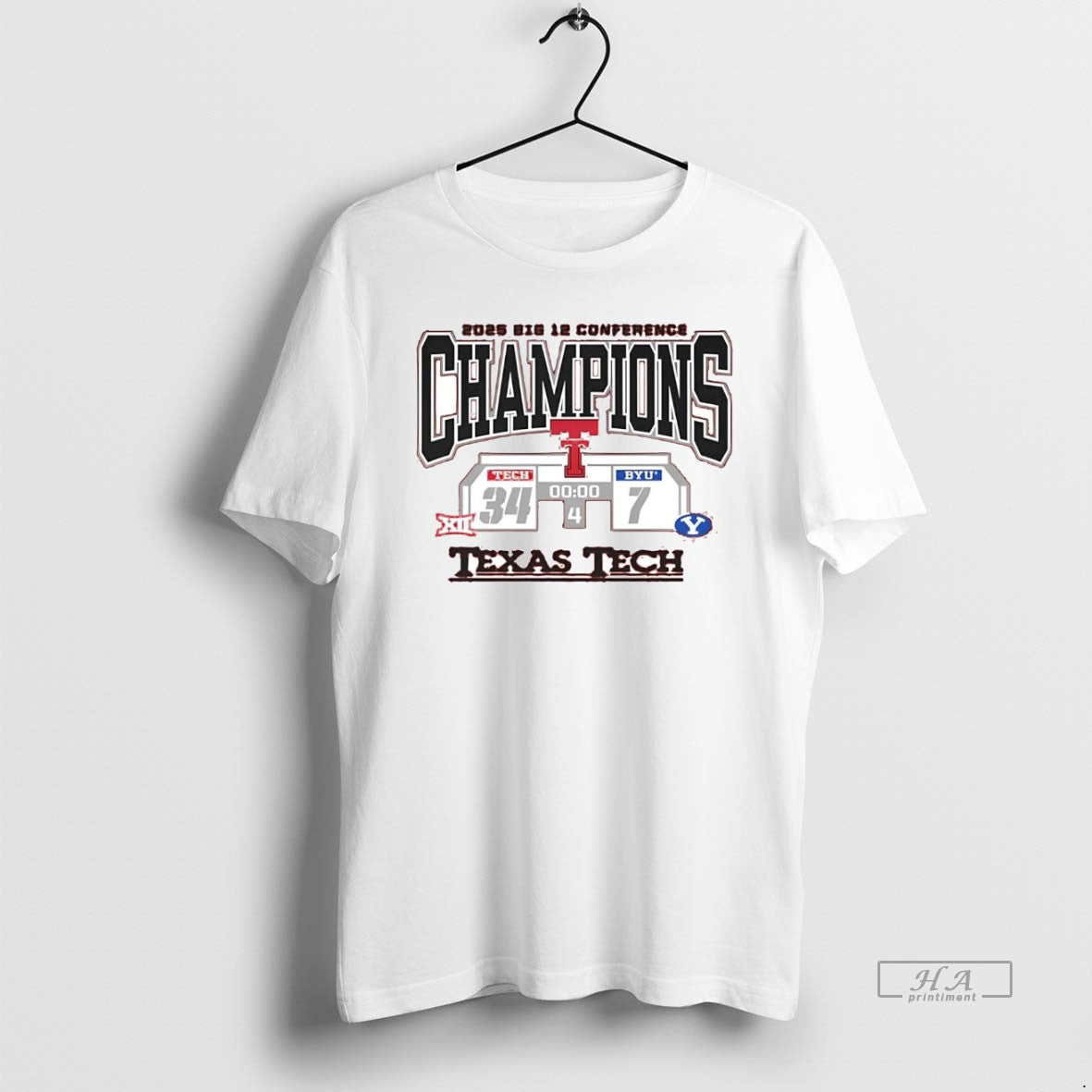Official Texas Tech Red Raiders Vs Byu Cougars Big 12 Conference Champions Score 2025 T-Shirts, Hoodie, Sweatshirt - T-Shirt, Sweatshirt, Hoodie