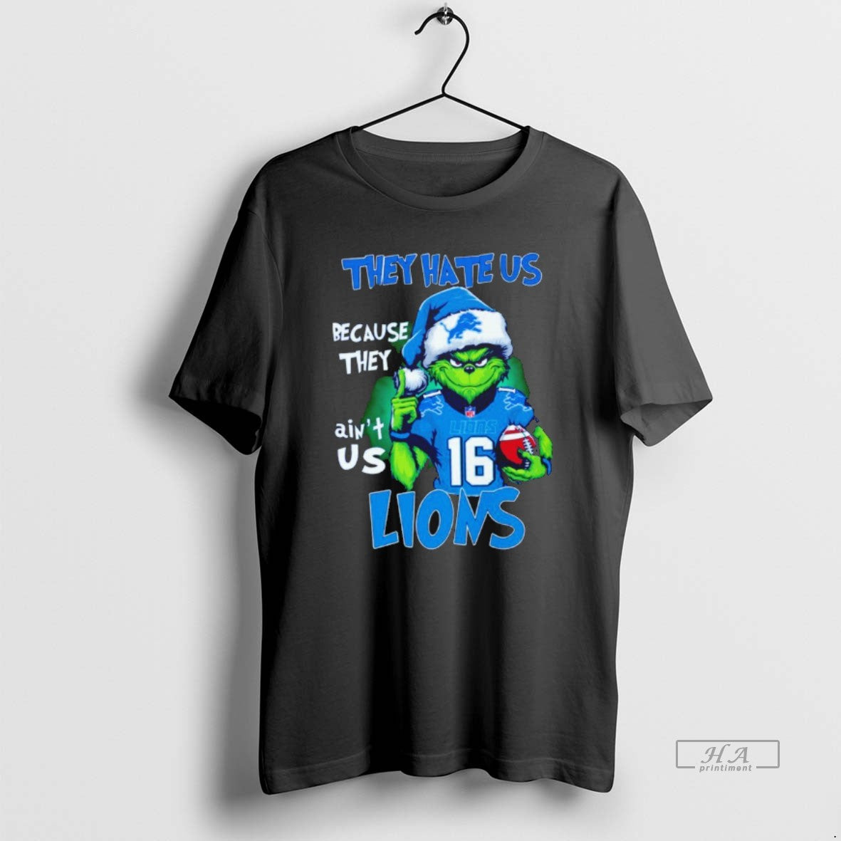 Official Grinch They Hate Us Because They Aint Us Detroit Lions T-Shirts, Hoodie, Sweatshirt - T-Shirt, Sweatshirt, Hoodie